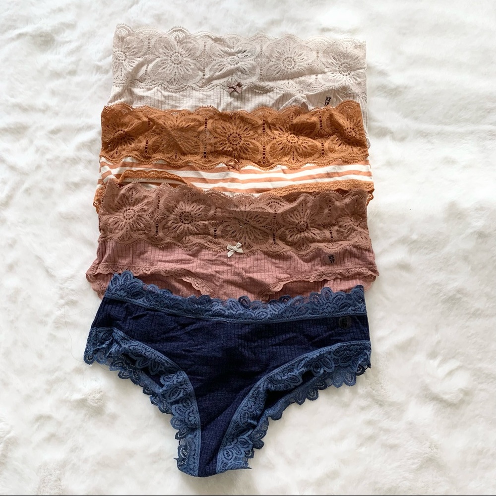 Aerie | Set of 4 Boybrief/Cheeky Cotton Blend Undies